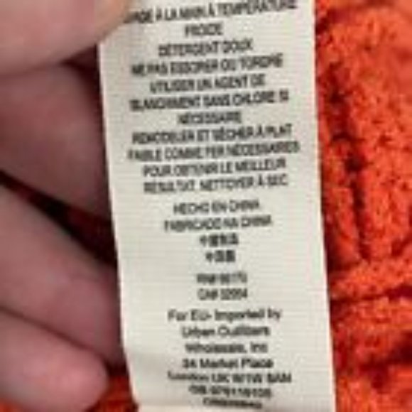 NWT FREE PEOPLE HIGHER LOVE BOHEMIAN CROCHET KNIT ORNAGE FRINGE SWEATER S - Picture 7 of 11